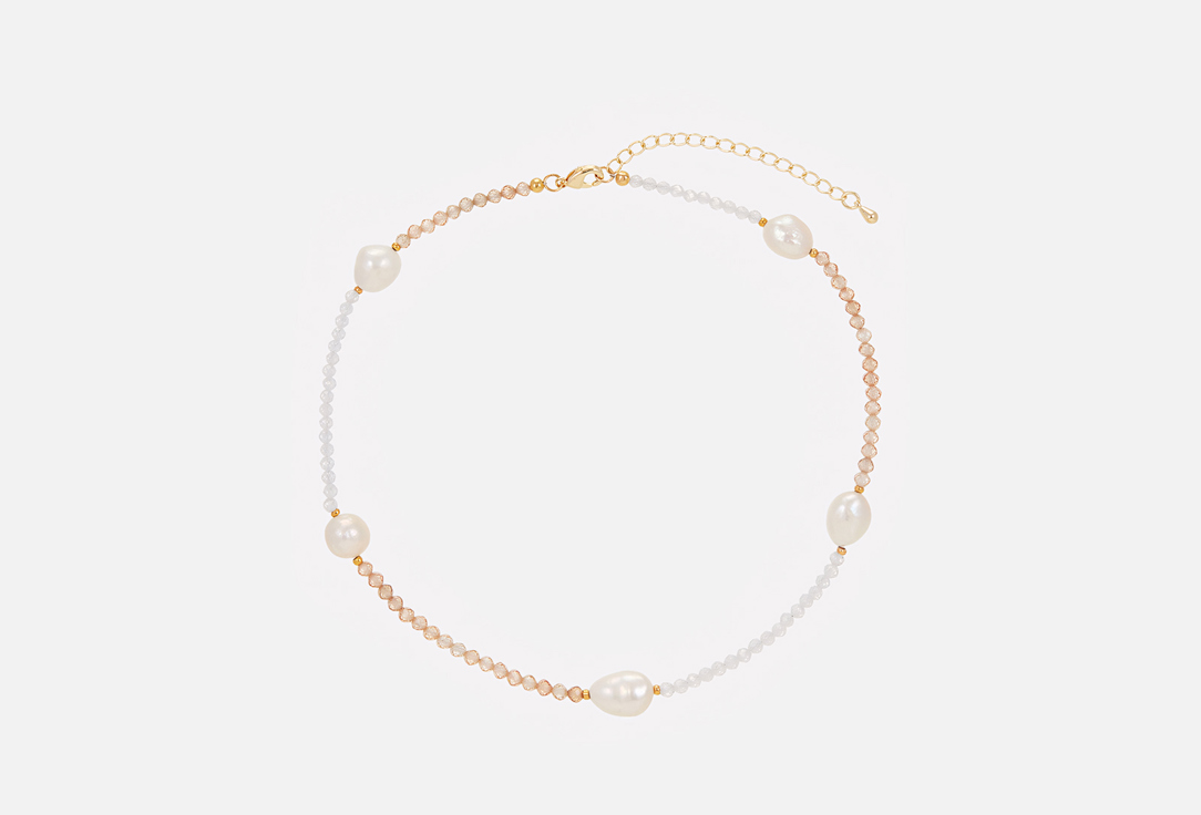 Five white & champagne zircon 1 шт